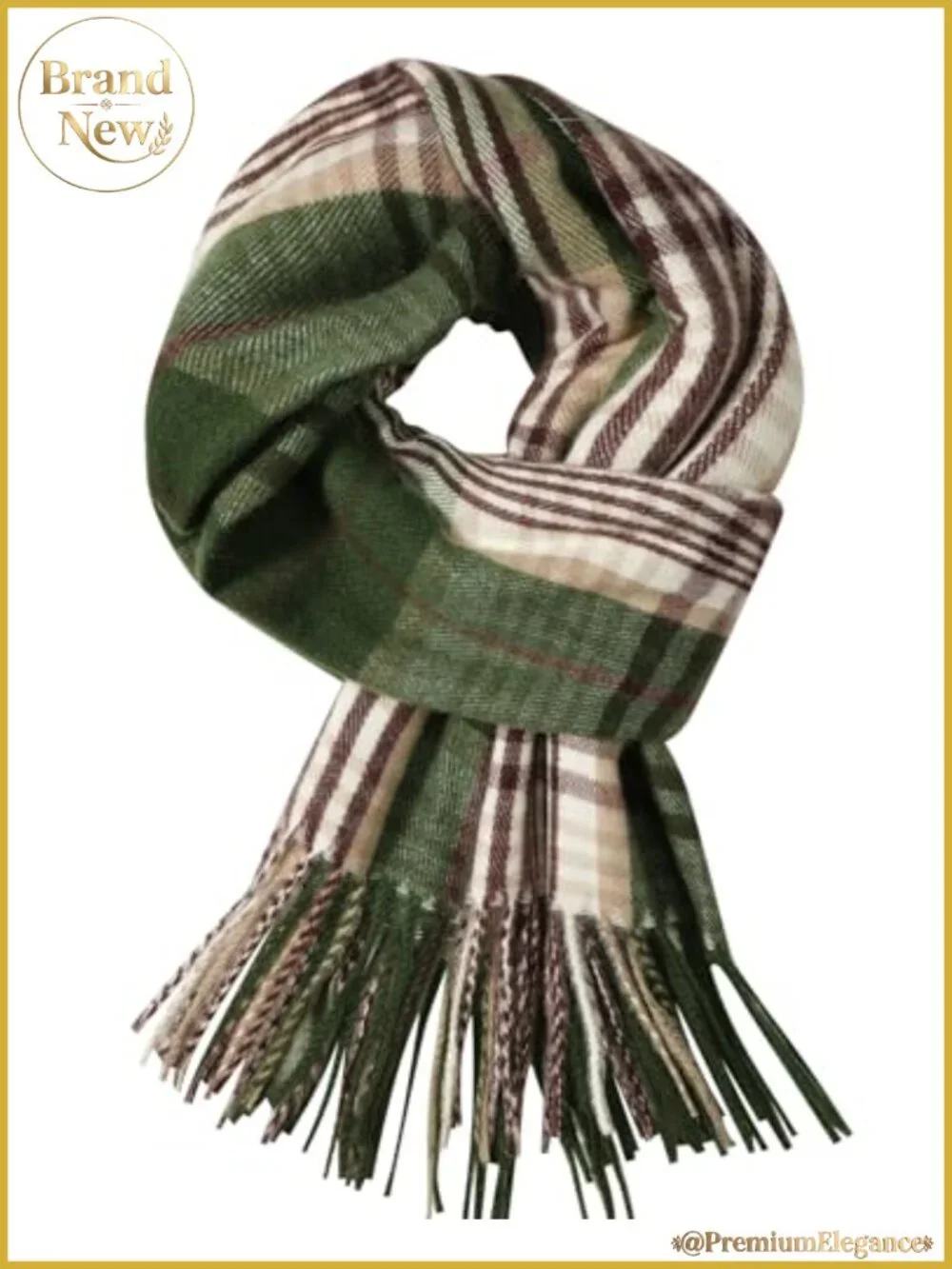 Womens Plaid Winter Scarf Oversized Acrylic Blanket Scarf Shawl Wrap